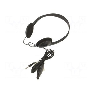Headphones | black | Jack 3,5mm | headphones | 1.8m | 20Hz÷20kHz | 32Ω