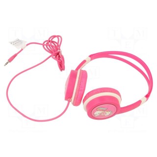 Headphones | pink | Jack 3,5mm | headphones | 1.2m | 85dB