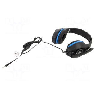 Headphones with microphone | black,blue | Jack 3,5mm | headphones