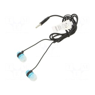 Headphones with microphone | black,blue | Jack 3,5mm | in-ear | 1.2m