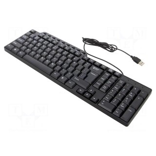Keyboard | black | USB A | wired,US layout | 1.3m