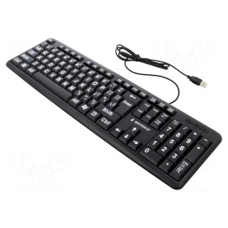 Keyboard | black | USB A | wired,US layout | Features: big letters