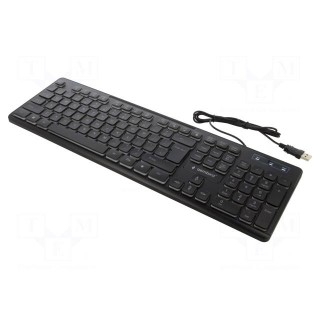 Keyboard | black | USB A | wired,US layout | Features: with LED | 1.4m