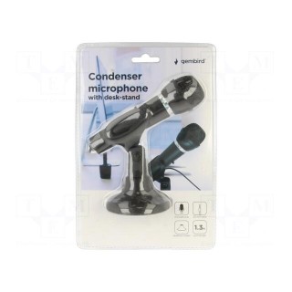 Microphone | black | Jack 3,5mm | Features: with switch | 1.3m | -58dB