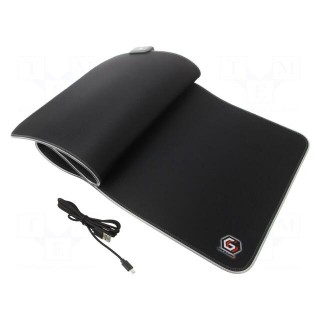 Mouse pad | black | Features: with LED | Len: 1.5m