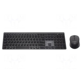 Office kit | black | USB C | wireless,PT layout | 10m | No.of butt: 4