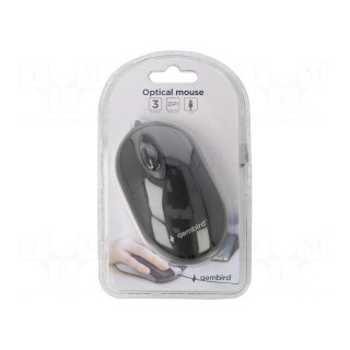 Optical mouse | black | USB A | wired | 1.25m | No.of butt: 3