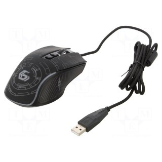 Optical mouse | black | USB A | wired | 1.5m | No.of butt: 7