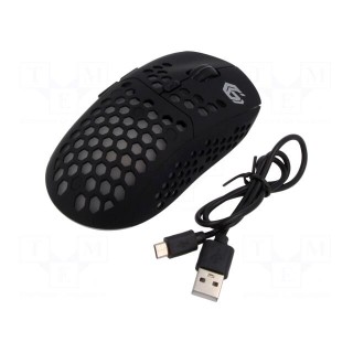 Optical mouse | black | USB A | wireless | No.of butt: 6