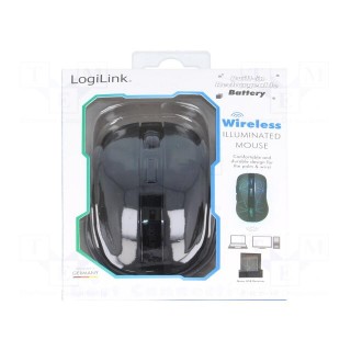 Optical mouse | black | USB A | wireless | No.of butt: 6 | 10m