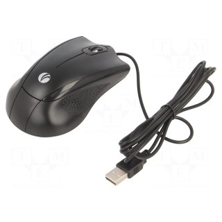 Optical mouse | black | USB | wired | 1.8m | No.of butt: 3