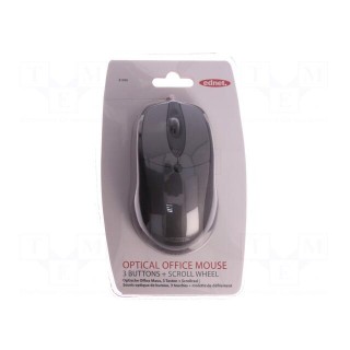 Optical mouse | black | USB | wired | No.of butt: 3 | 1.5m | Features: PnP