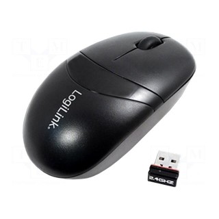 Optical mouse | black | USB | wireless | No.of butt: 3