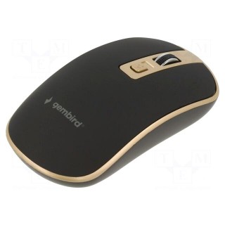 Optical mouse | black,golden | USB A | wireless | 10m | No.of butt: 4