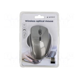 Optical mouse | black,grey | USB A | wireless | 10m | No.of butt: 6