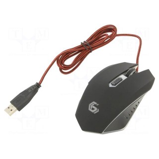Optical mouse | black,red | USB A | wired | 1.3m | No.of butt: 6