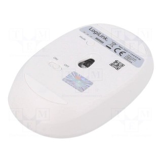 Optical mouse | white | USB A | wireless,Bluetooth 4.0 | 10m