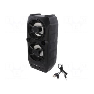 Speaker | black | Jack 3,5mm,microSD,USB A,USB B micro | 10m | 6h