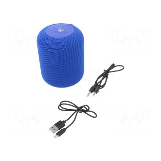 Speaker | blue | Jack 3,5mm,microSD,USB B micro | Bluetooth 5.0