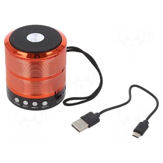 Speaker | red | microSD,USB B micro | Bluetooth 2.1 EDR | 10m | 400mAh
