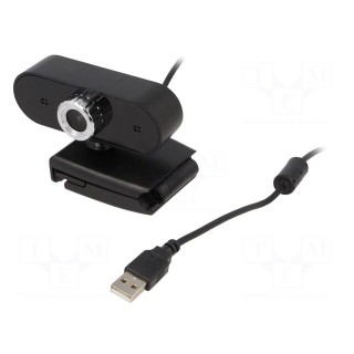 Webcam | black | USB | Features: Full HD 1080p,PnP | 1.45m | clip | 60°