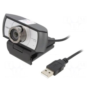 Webcam | black,silver | USB | Features: Full HD 1080p,PnP | 1.6m | clip