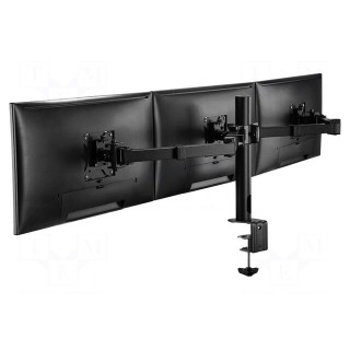 Monitor holder | 7kg | 17÷27" | Arm len: 380mm | for three monitors