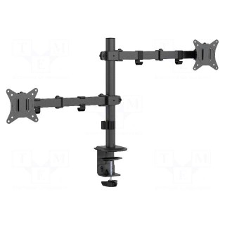 Monitor holder | 9kg | 17÷32" | 75x75mm,100x100mm | for two monitors