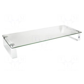 Monitor stand | 20kg | Mat: metal,steel,glass | Dim: 560x210x80mm
