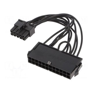 Cable: mains | 10pin male,ATX female 24pin | 0.1m