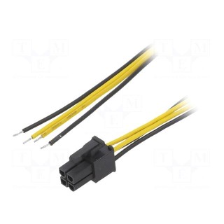 Cable: mains | ATX P4 female,wires | 0.45m