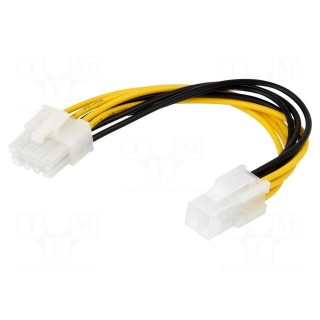 Cable: mains | ATX P4 male,EPS 8pin female | 0.15m
