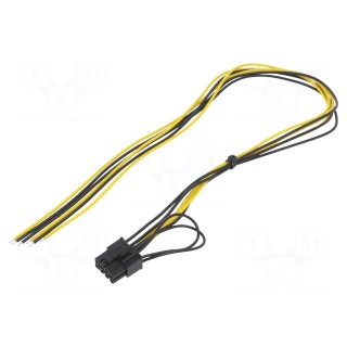 Cable: mains | PCIe 8pin female,wires | 0.45m