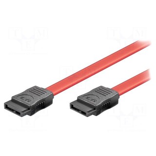 Cable: SATA | eSATA L-Type plug,both sides | 0.5m | red