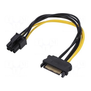 Cable: SATA | PCI-E 6pin female,SATA 15pin plug | 0.15m