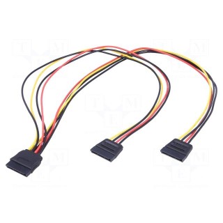 Cable: SATA | SATA L-Type plug,SATA L-Type plug x2 | 0.5m