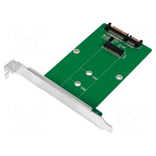 SATA to M.2 adapter | supports SATA SSD | silver