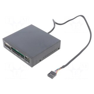 Card reader: memory | USB 2.0 | internal supplied | black