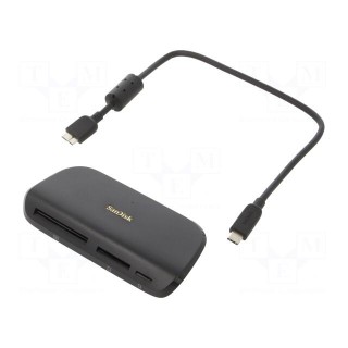 Card reader: memory | USB B micro socket | USB 3.0 | black | 312Mbps