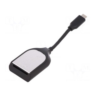 Card reader: memory | USB C | USB 3.0 | SD HC,SD XC | black,silver
