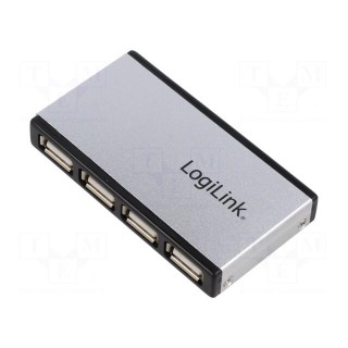 Hub USB | DC,USB A socket x4,USB B mini socket | USB 2.0 | PnP