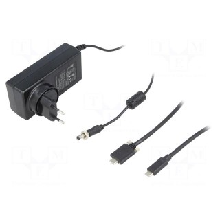 Hub USB | DC,terminal block,USB A socket x3,USB C socket x4
