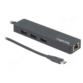 Hub USB | RJ45,USB A socket x3,USB C plug | USB 3.0 | PnP | 5Gbps