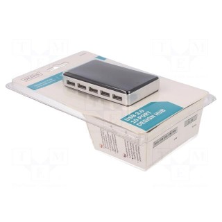 Hub USB | DC,USB A socket x10,USB B mini socket | USB 2.0 | PnP