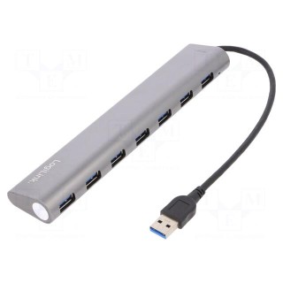 Hub USB | USB A socket x7,USB A plug | USB 3.0 | PnP | 5Gbps
