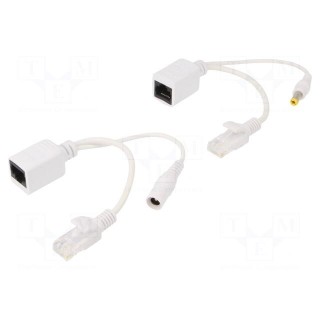 Passive PoE cable kit | PoE (PoE) | white | Cablexpert