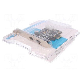 PC extension card: PCIe | 9pin Firewire socket x3 | 800Mbps
