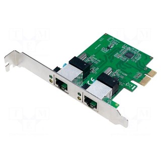 PC extension card: PCI-Express | RJ45 x2 | PCI Express 2.0