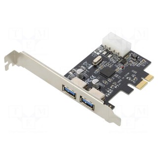 PC extension card: PCIe | USB A socket x2 | chipset NEC D720200F1