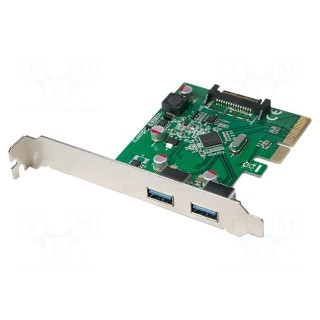 PC extension card: PCIe | USB A socket x2 | USB 3.0